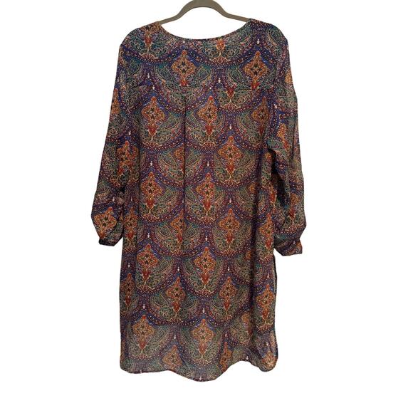 Bobeau Boho Hippie Floral Semi Sheer Popover Coverup Dress Women's Size 1X - Picture 6 of 11